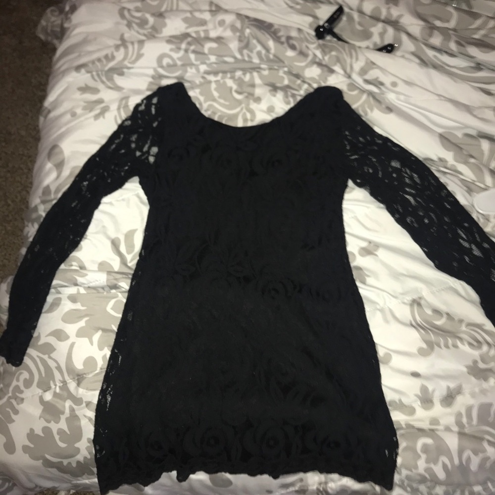 black lace dress